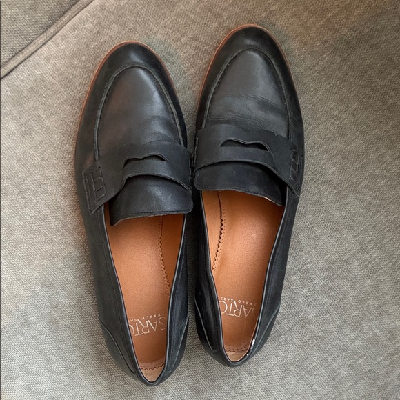 SARTO By Franco Sarto Shoes - SARTO By Franco Sarto Black Leather Loafers